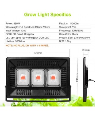 450W Waterproof Led Grow Light