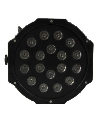 18W 18-LED RGB Stage Light Black