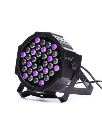 U'King 72W ZQ-B193B-YK-US 36-LED Purple Light Stage Light DJ KTV PUB LED Effect Light Voice Control