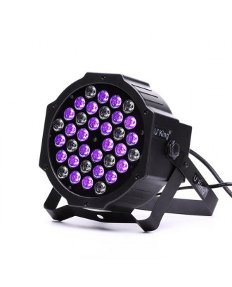 U'King 72W ZQ-B193B-US 36 LEDs Purple Light DJ Disco KTV PUB LED Effect Light LED Stage Light Voice