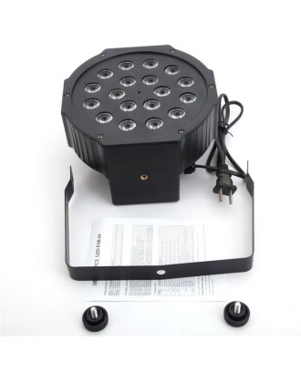 30W 18-RGB LED Auto / Voice Control DMX512 High Brightness Mini Stage Lamp (AC 110-240V) Black *2