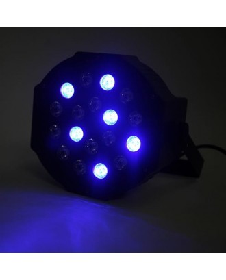 30W 18-RGB LED Auto / Voice Control DMX512 High Brightness Mini Stage Lamp (AC 110-240V) Black *2