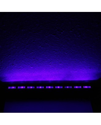 [US-W]AC90V-240V 27W 9 LEDs Purple Light Wedding Stage Lamp Black