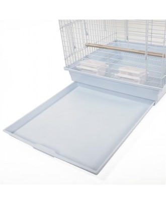 23" Bird Cage Pet Supplies Metal Cage with Open Play Top White