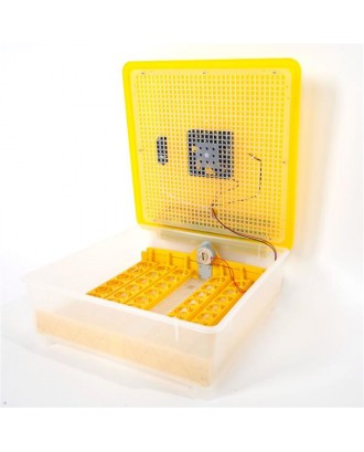 [US-W]48-Egg Practical Fully Automatic Poultry Incubator (US Standard) Yellow & Transparent