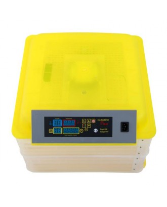 [US-W]96-Egg Practical Fully Automatic Poultry Incubator (US Standard) Yellow & Transparent