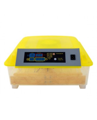 [US-W]56-Egg Practical Fully Automatic Poultry Incubator (US Standard) Yellow & Transparent