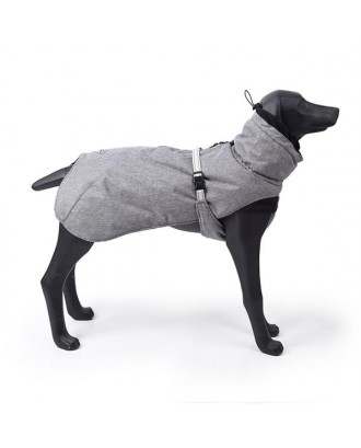 New Style Dog Winter Jacket with Waterproof Warm Polyester Filling Fabric-（Gary ，size 2XL）