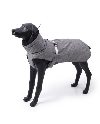New Style Dog Winter Jacket with Waterproof Warm Polyester Filling Fabric-（gray，size  S）