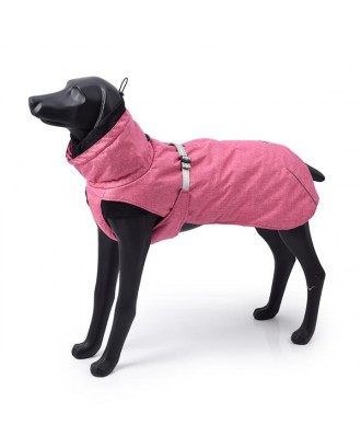 New Style Dog Winter Jacket with Waterproof Warm Polyester Filling Fabric-（pink ，size M）