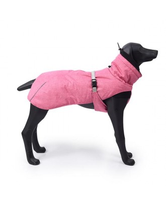 New Style Dog Winter Jacket with Waterproof Warm Polyester Filling Fabric-（pink, size M）