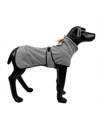 Water Repellent Softshell Dog Jacket Pet Clothes for Spring Autumn，Outdoor Sport Dog Jacket with High Neckline Collar Cold Weather Pets Apparel Winter Warm Coats Puppy Comfort Vest-（lightgray，size XL）
