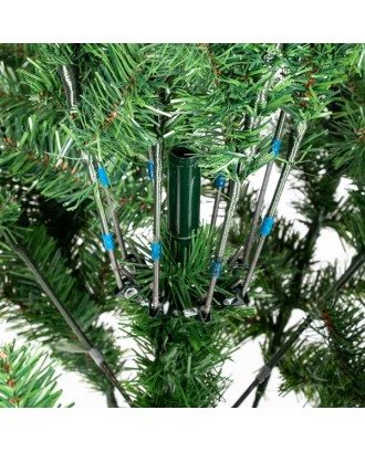 Christmas Tree 6FT 920 Branches Flocking Spray White Tree Plus Pine Cone (YJ)