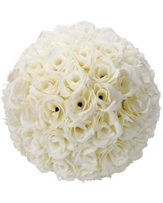 5Pcs 25CM Flower Balls Wedding Decoration Ivory White