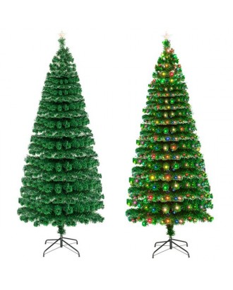 7.5FT Fiber Optic Christmas Tree with 260 LED Lamps & 260 Branches