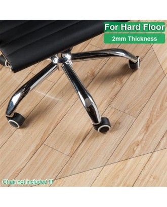 PVC Dull Polish Chair Mat Protection Floor Mat 90x120x0.2cm Rectangular