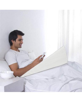 [US-W]25"*24"*12" Massage Back Lumbar Memory Foam Wedge Support Pillow White